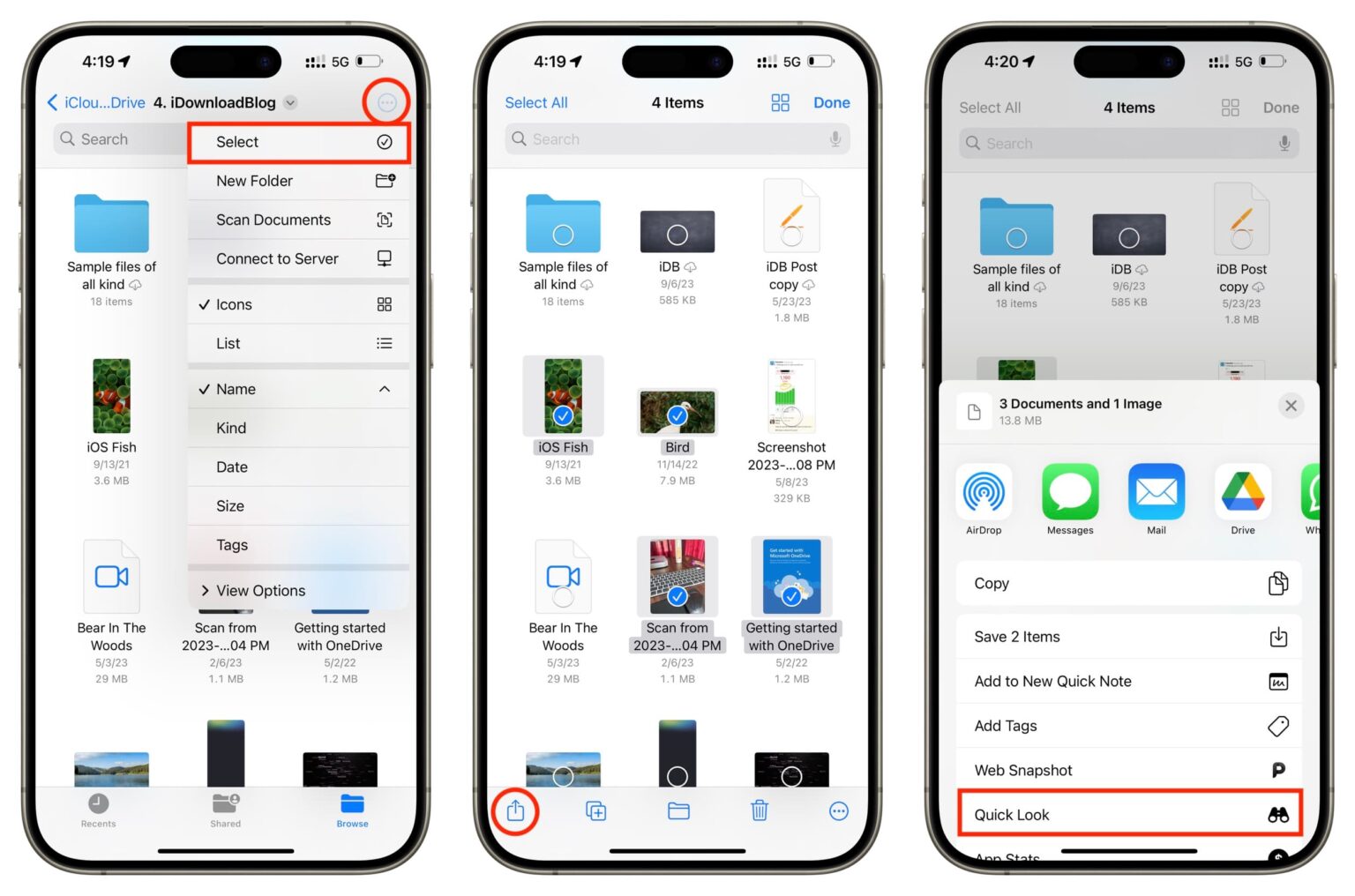 How to preview items in iOS Files app on iPhone and iPad