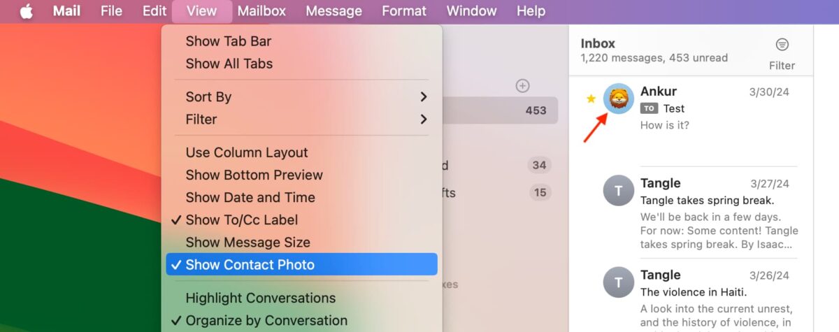 How to change the layout of your inbox in Mail on Mac