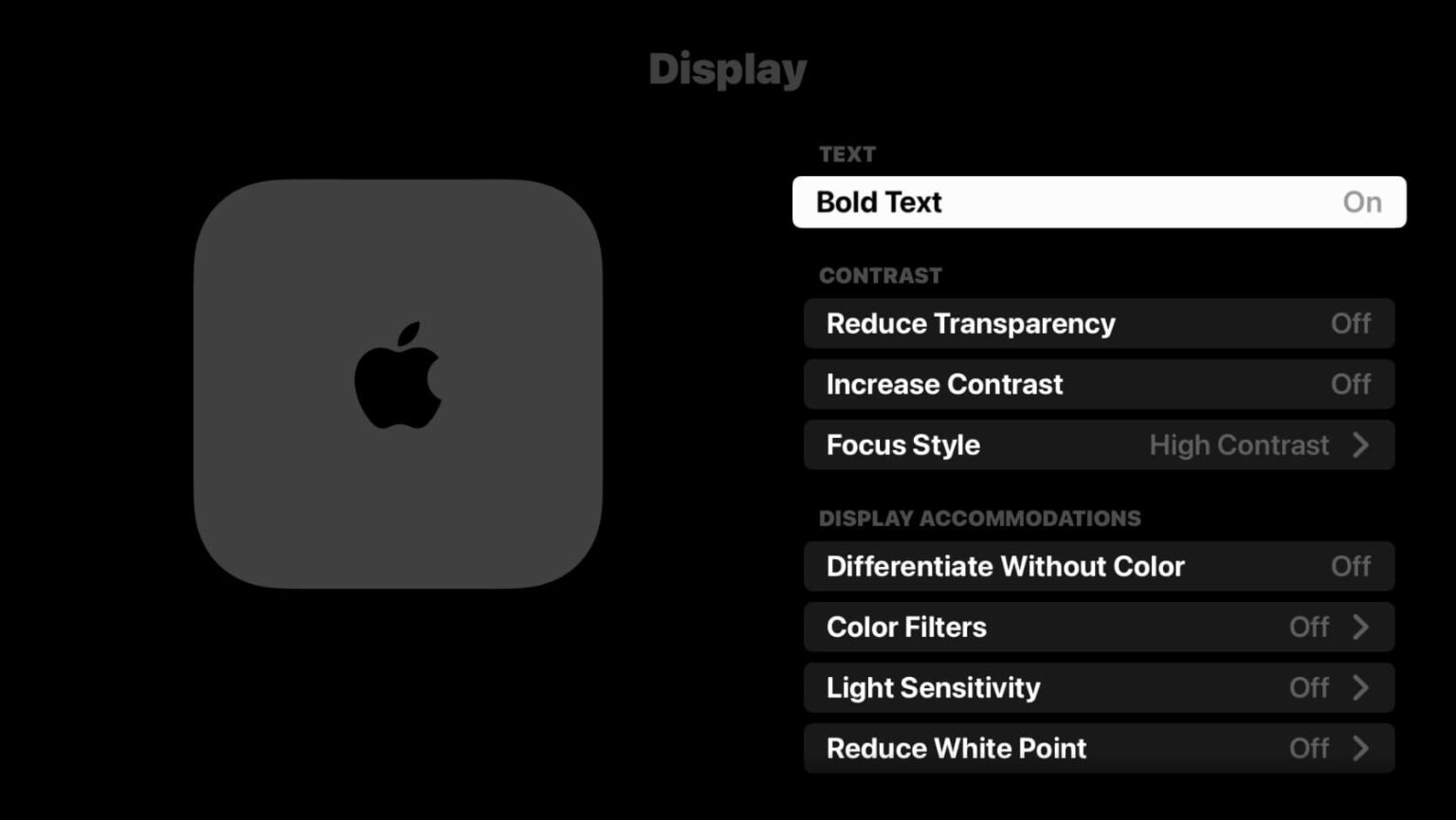 How to enable system-wide bold text on Apple devices