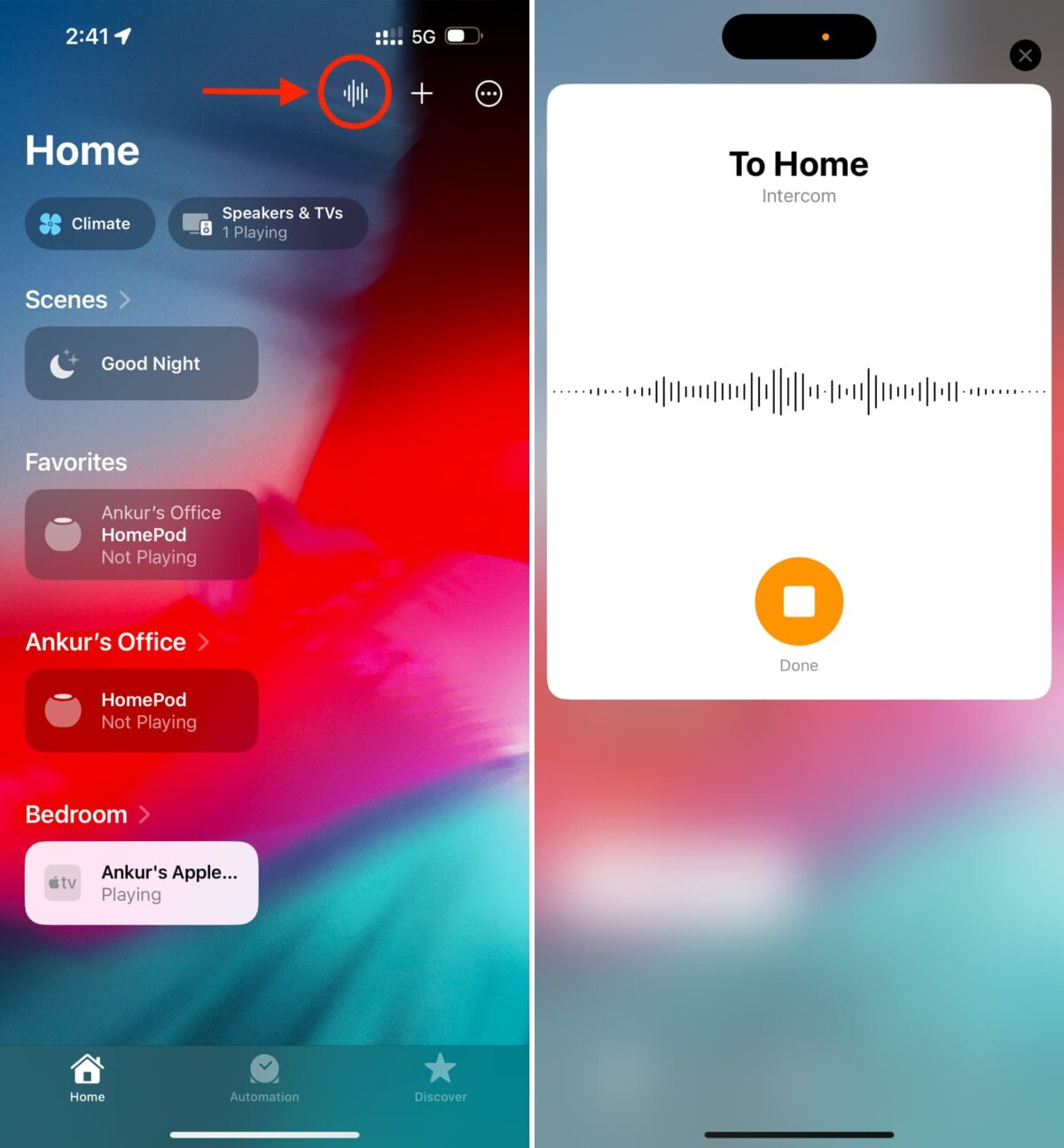 How to customize the Intercom for HomePod and HomePod mini