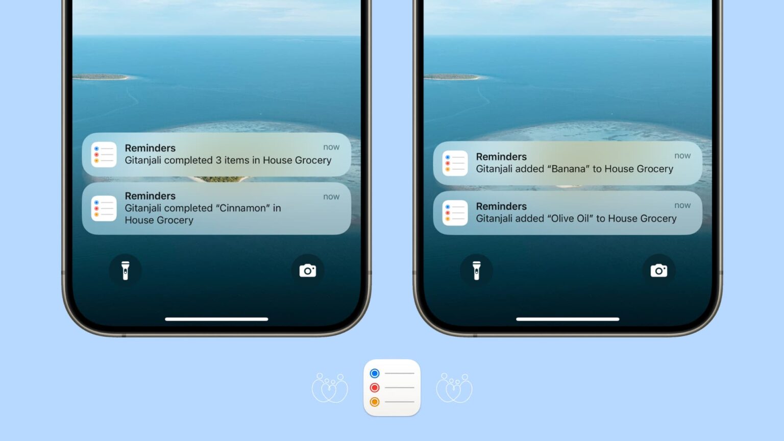 How to create a shared family grocery list on iPhone