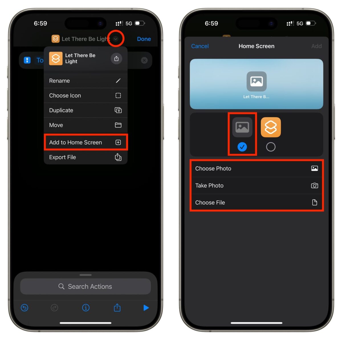 How to add a huge flashlight button to iPhone Home Screen