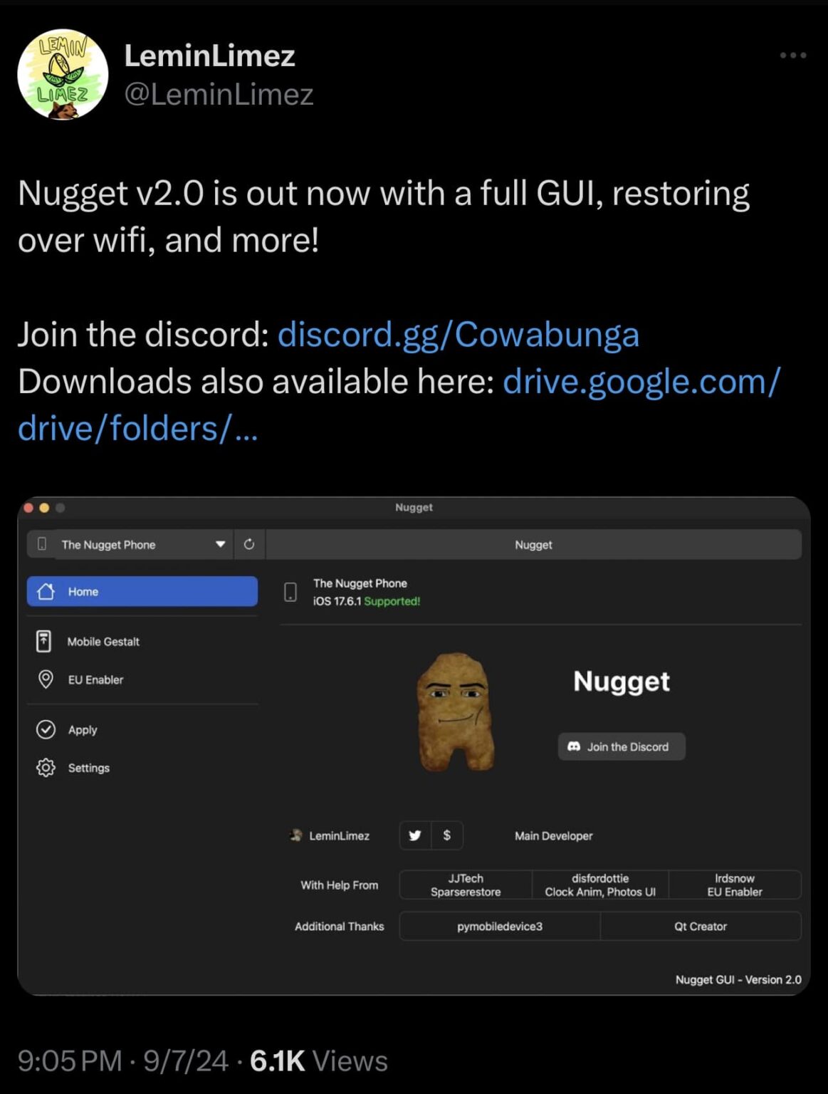 Nugget updated to version 2.0 with a GUI and a ton of new features