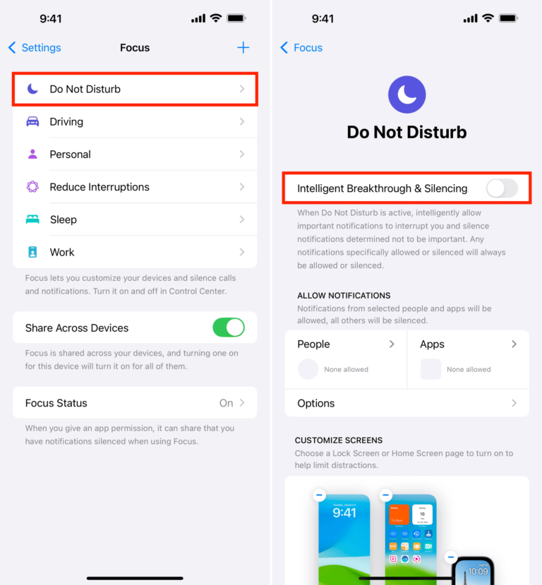 How to stop app notifications during Do Not Disturb on iPhone
