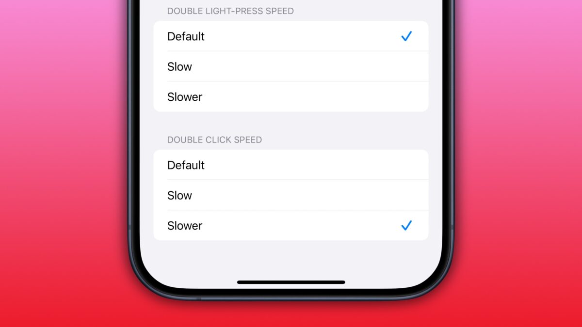 How to adjust the Camera Control double-click speed on iPhone
