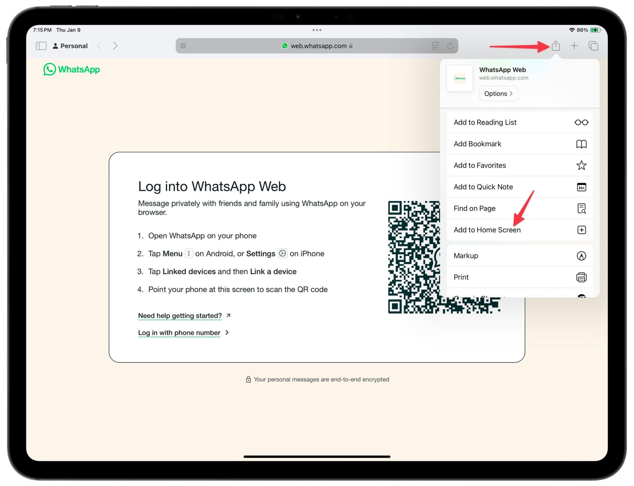 How to officially set up and use WhatsApp on iPad
