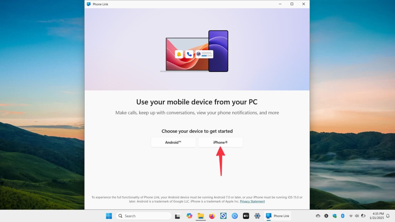 How to see iPhone texts and app notifications on Windows PC
