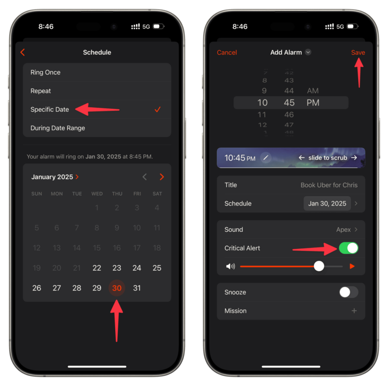 6 ways to set future date-specific alarms on your iPhone