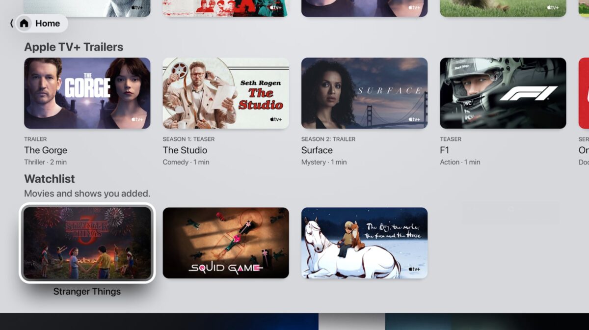Netflix videos have begun appearing in the TV app on Apple TV