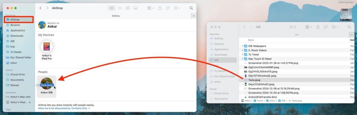 How to use wireless, wired, and cellular AirDrop to transfer files