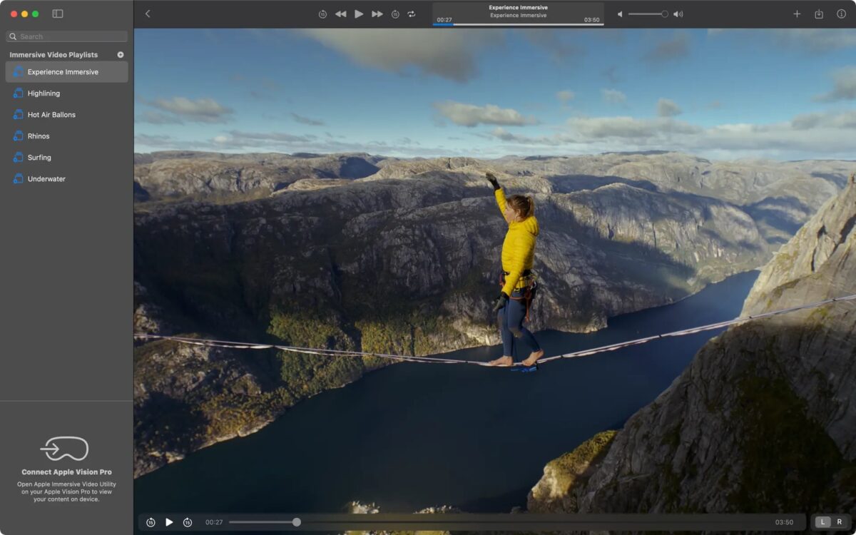Apple Immersive Video Utility lets you Vision Pro videos on a Mac