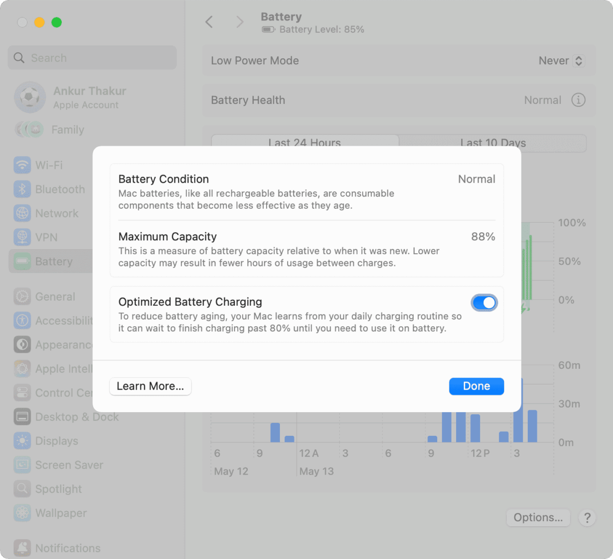 How to find out your MacBook battery cycle count