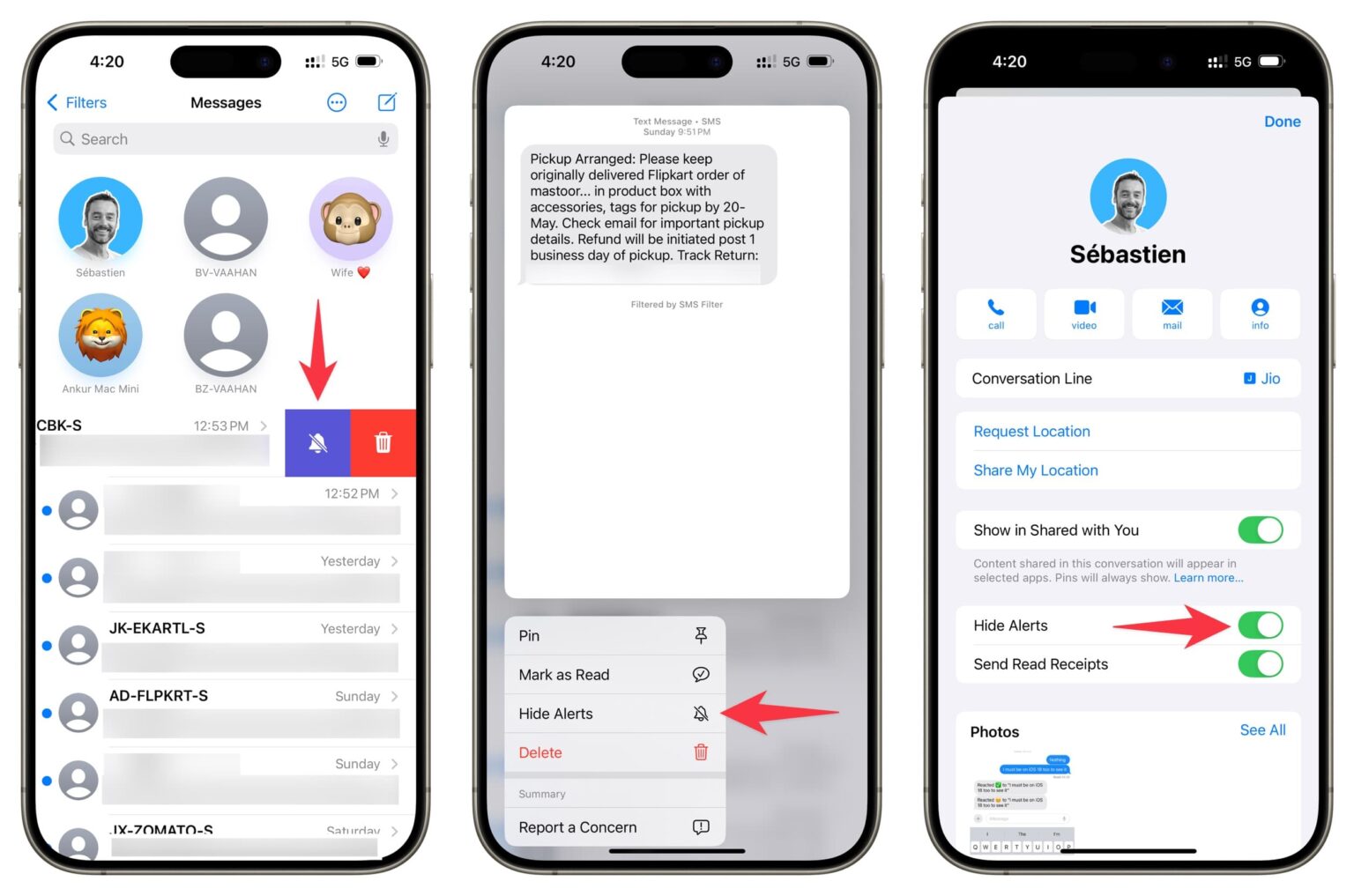 How to turn off notifications for specific texts on iPhone and Mac