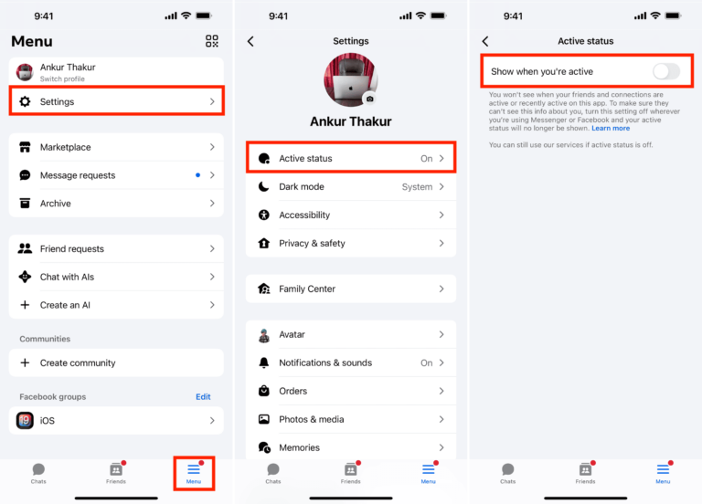 How to turn off your online active status in Facebook & Messenger