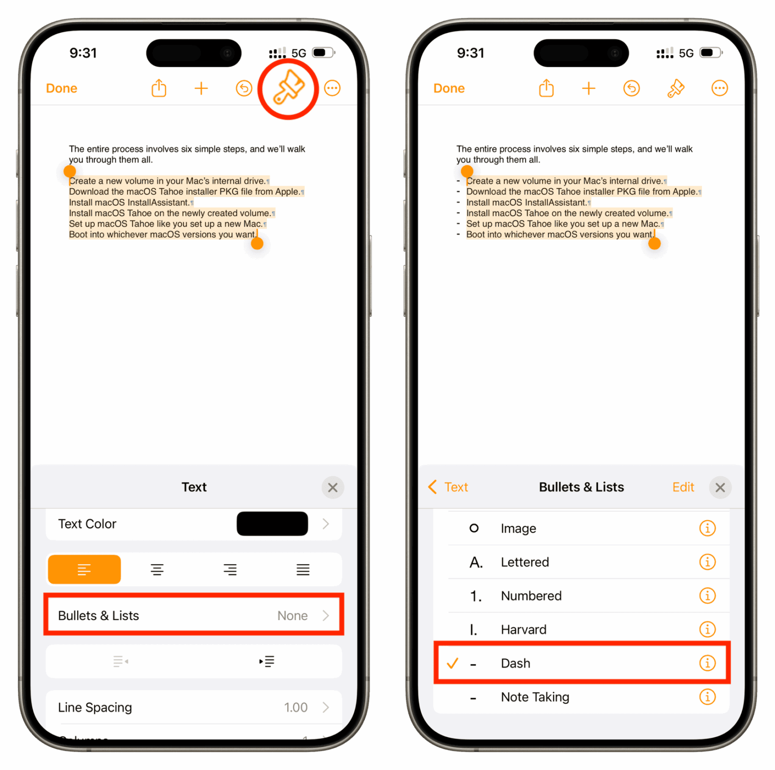 How to customize lists in Pages on iPhone and iPad