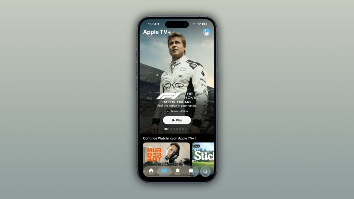 Playing Iphone Rv Play exclusive F1 haptic trailer while holding iPhone in your hands