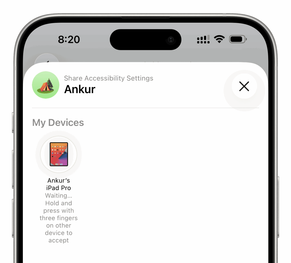 iOS 26: Share your accessibility settings with another iPhone, iPad