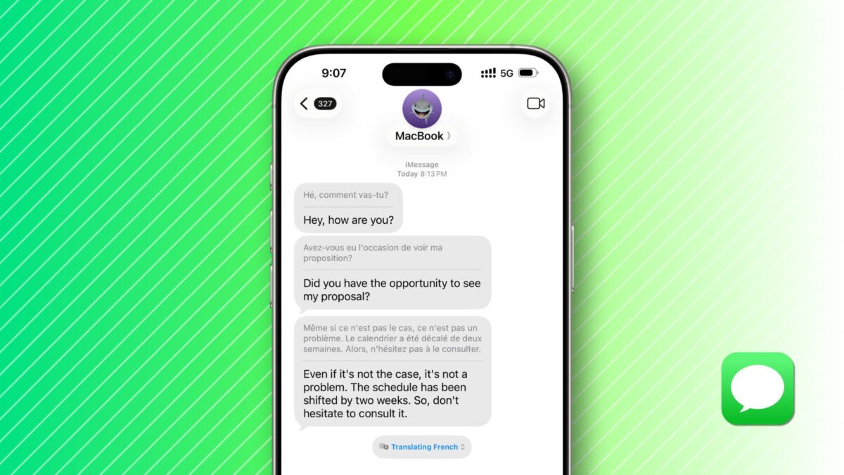 How to use Live Translation in iPhone Messages on iOS 26