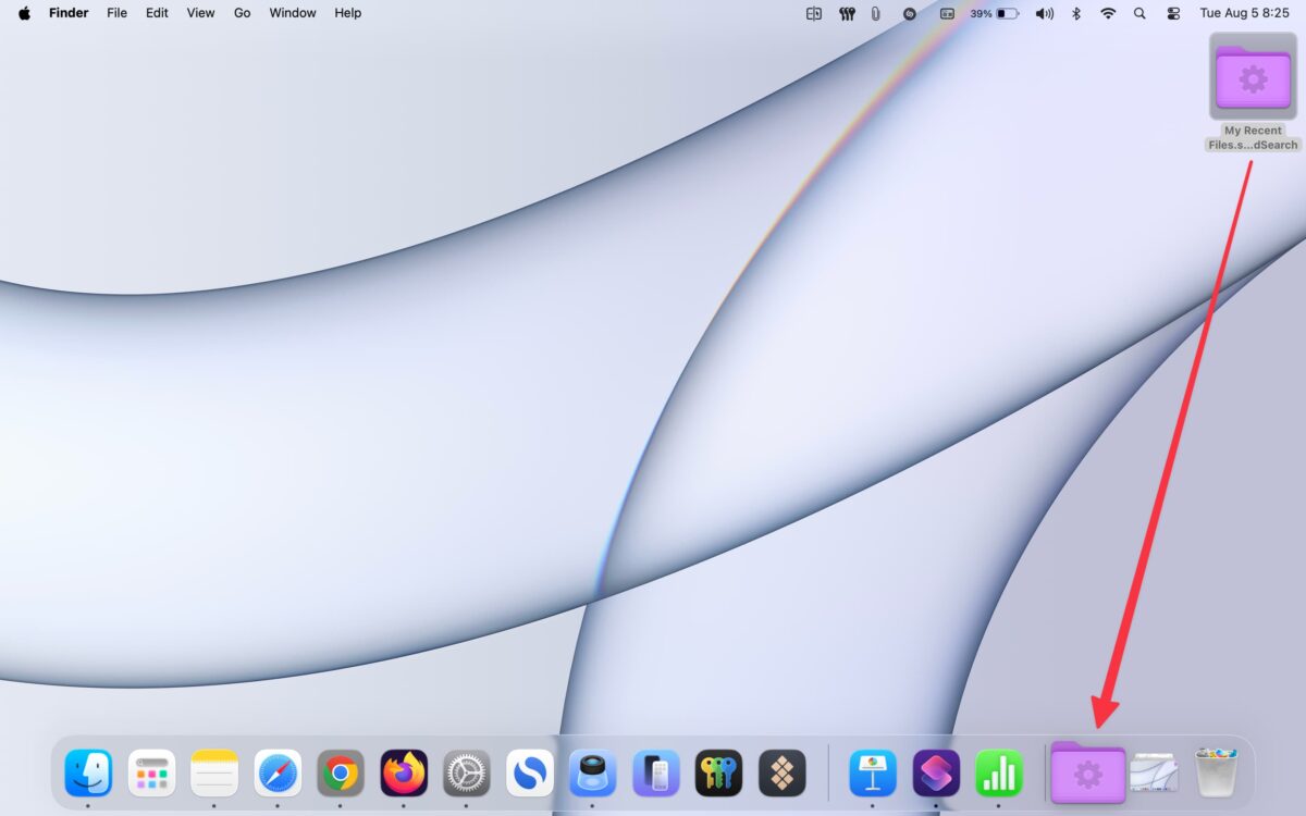 How to add a recently opened files folder to your Dock