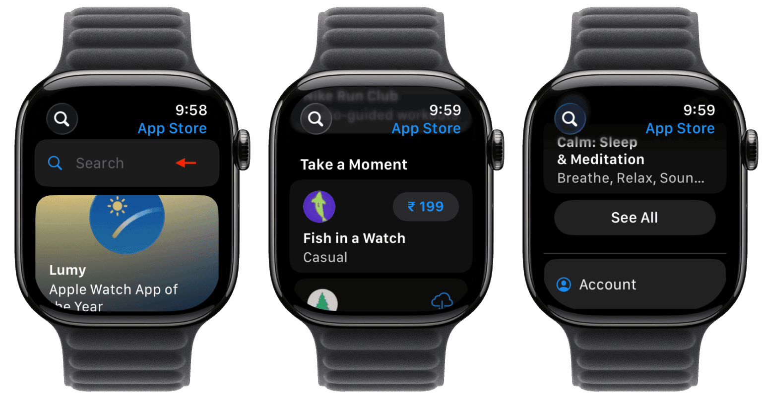 Watcha App Store Icon How to use the App Store on Apple Watch