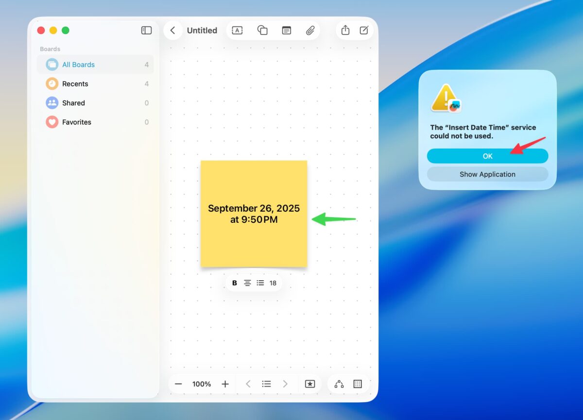 How to insert current date and time with a shortcut on Mac