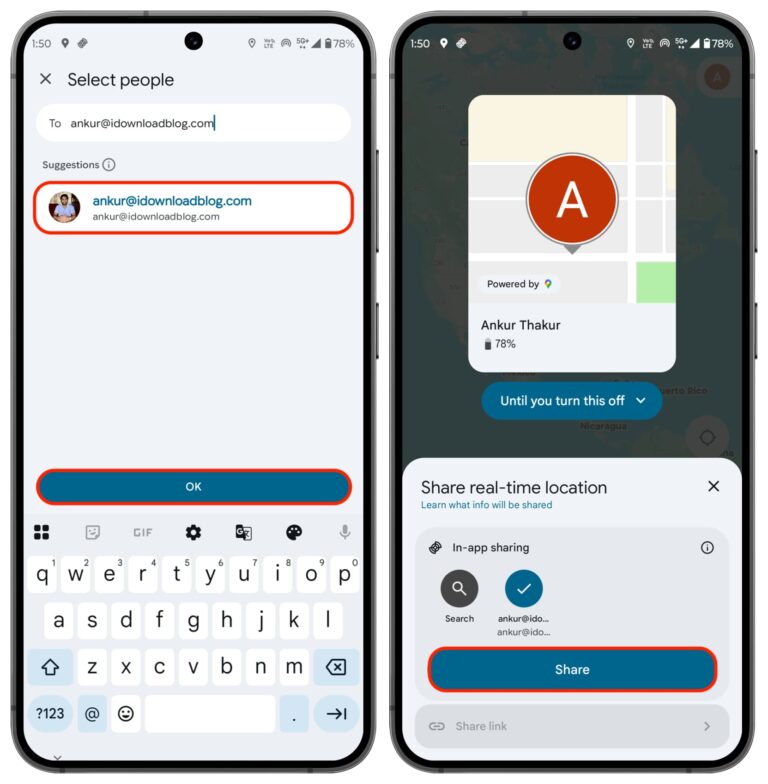 How to set up location sharing between iPhone and Android