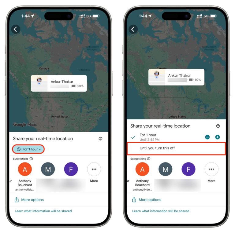 How to set up location sharing between iPhone and Android