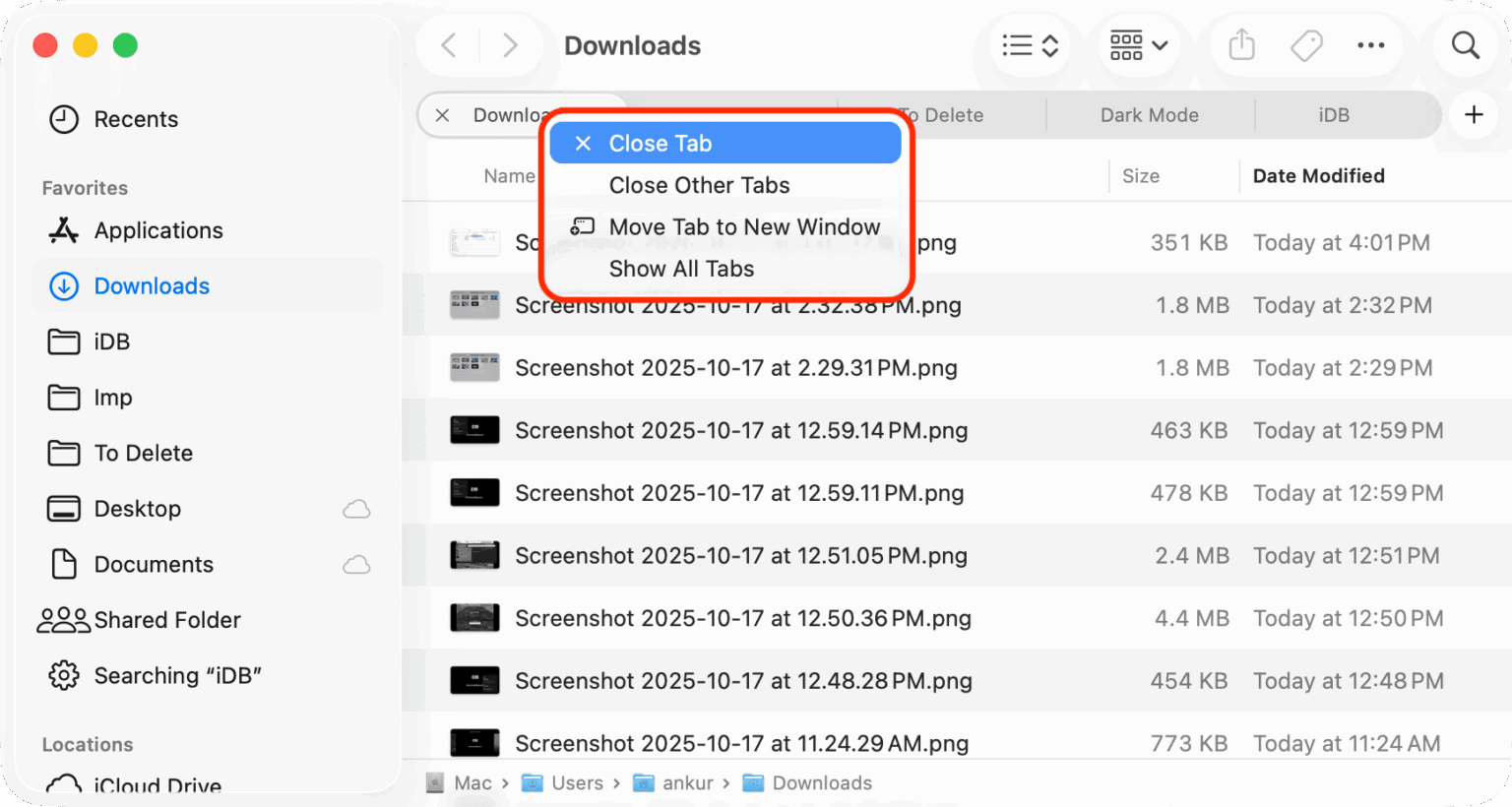 How to open and use tabs in Finder on Mac