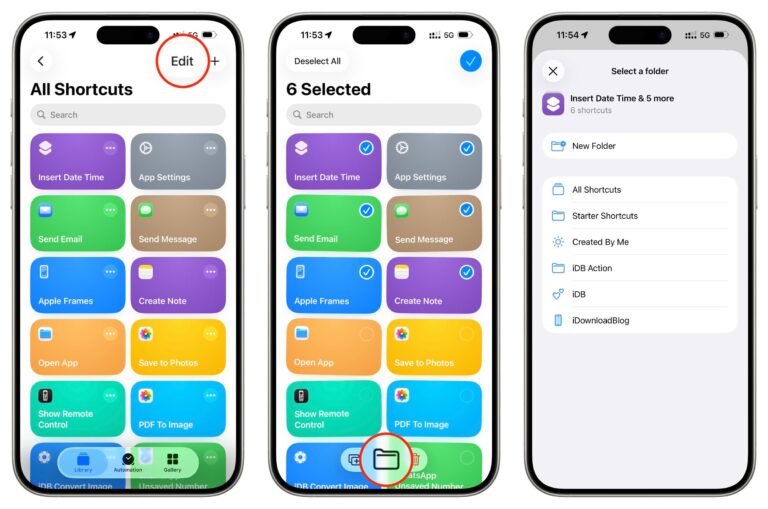 How to create and manage folders in Apple Shortcuts app