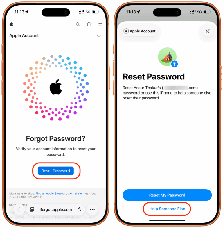 How to reset iCloud password with phone number and email