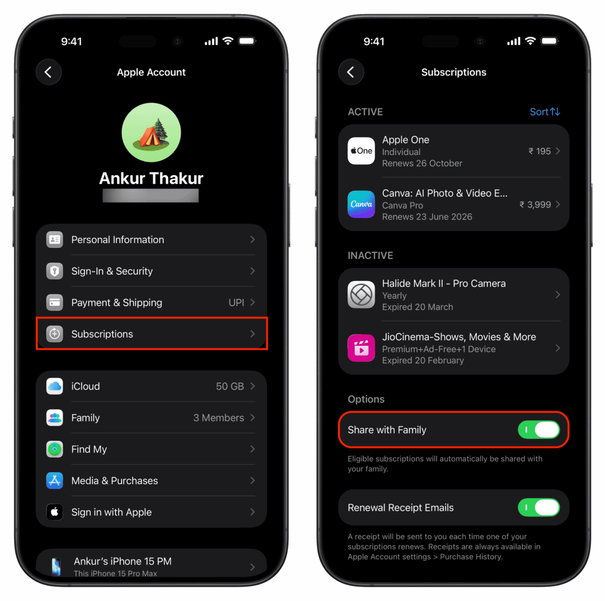 How to add family members to your Apple Account
