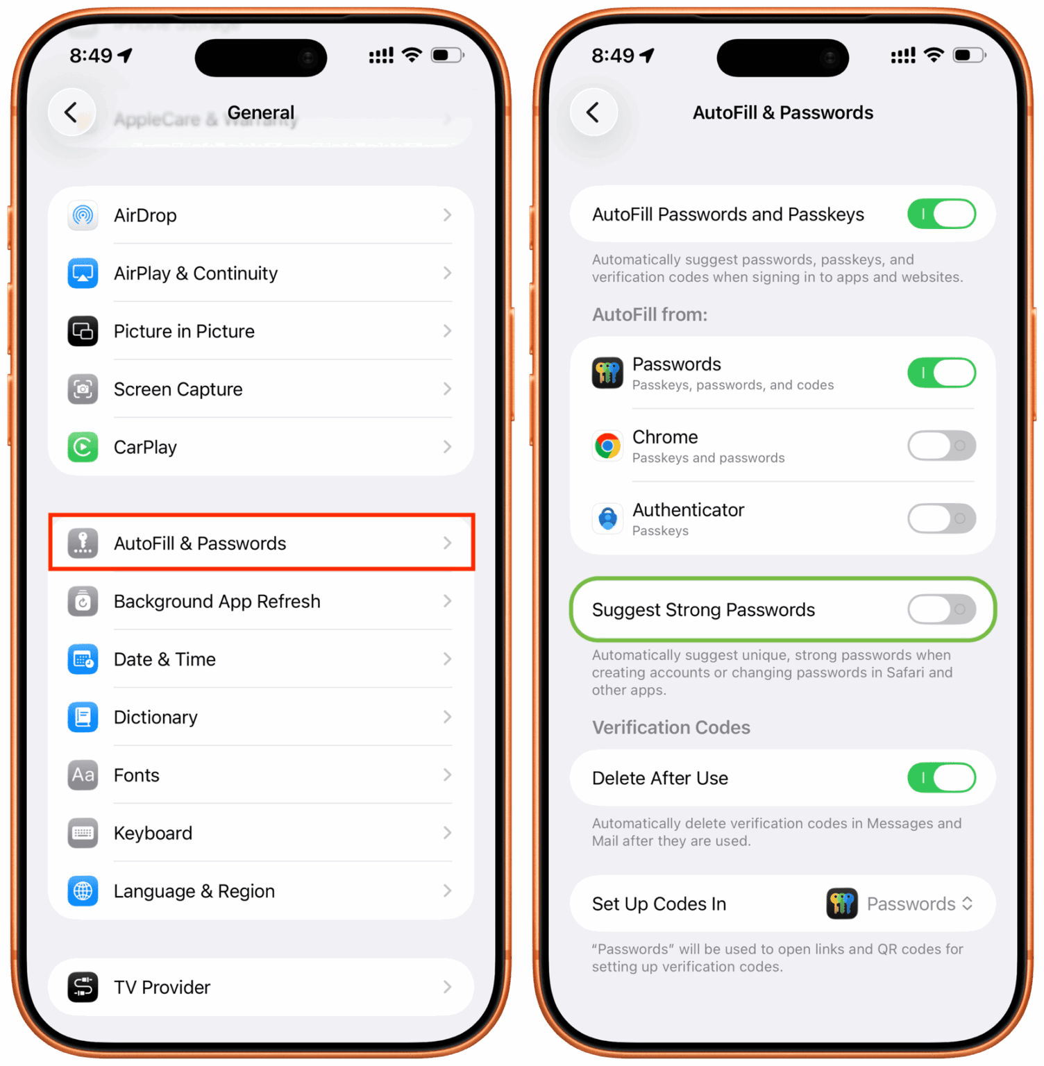 How to stop Safari from suggesting to create or save passwords