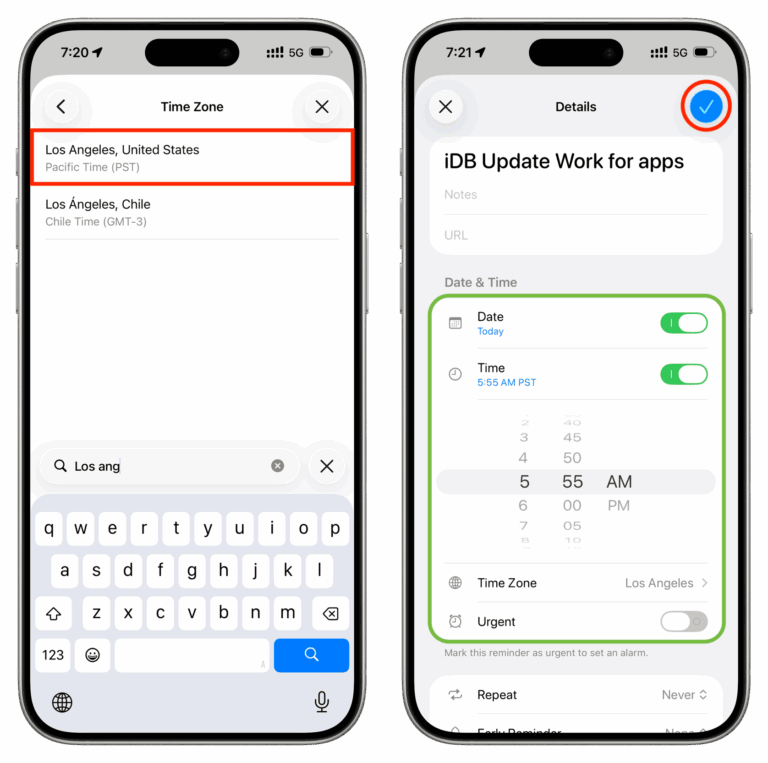 How to change the reminder time zone on iPhone and Mac