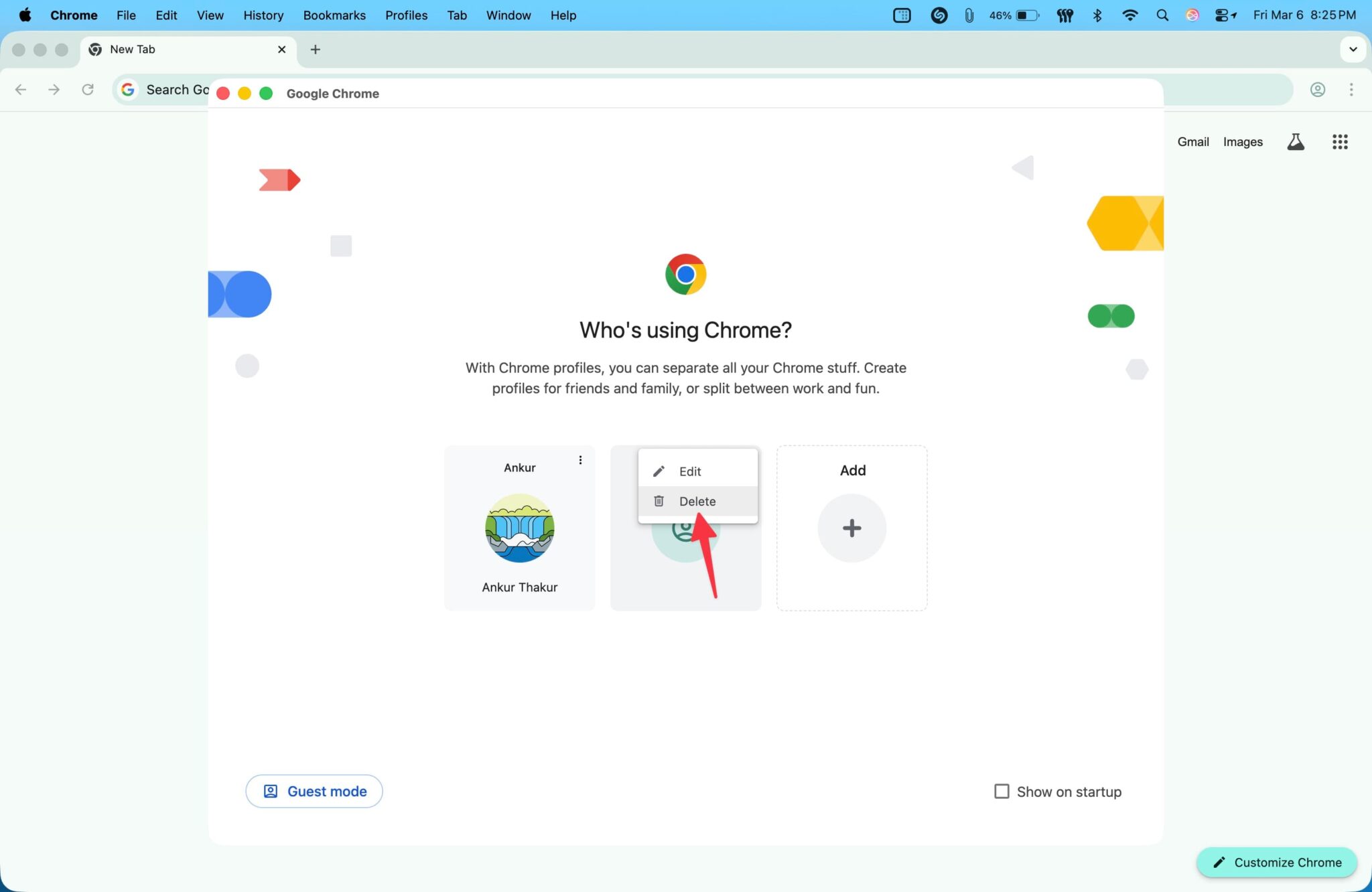 How to create and use profiles in Google Chrome on Mac