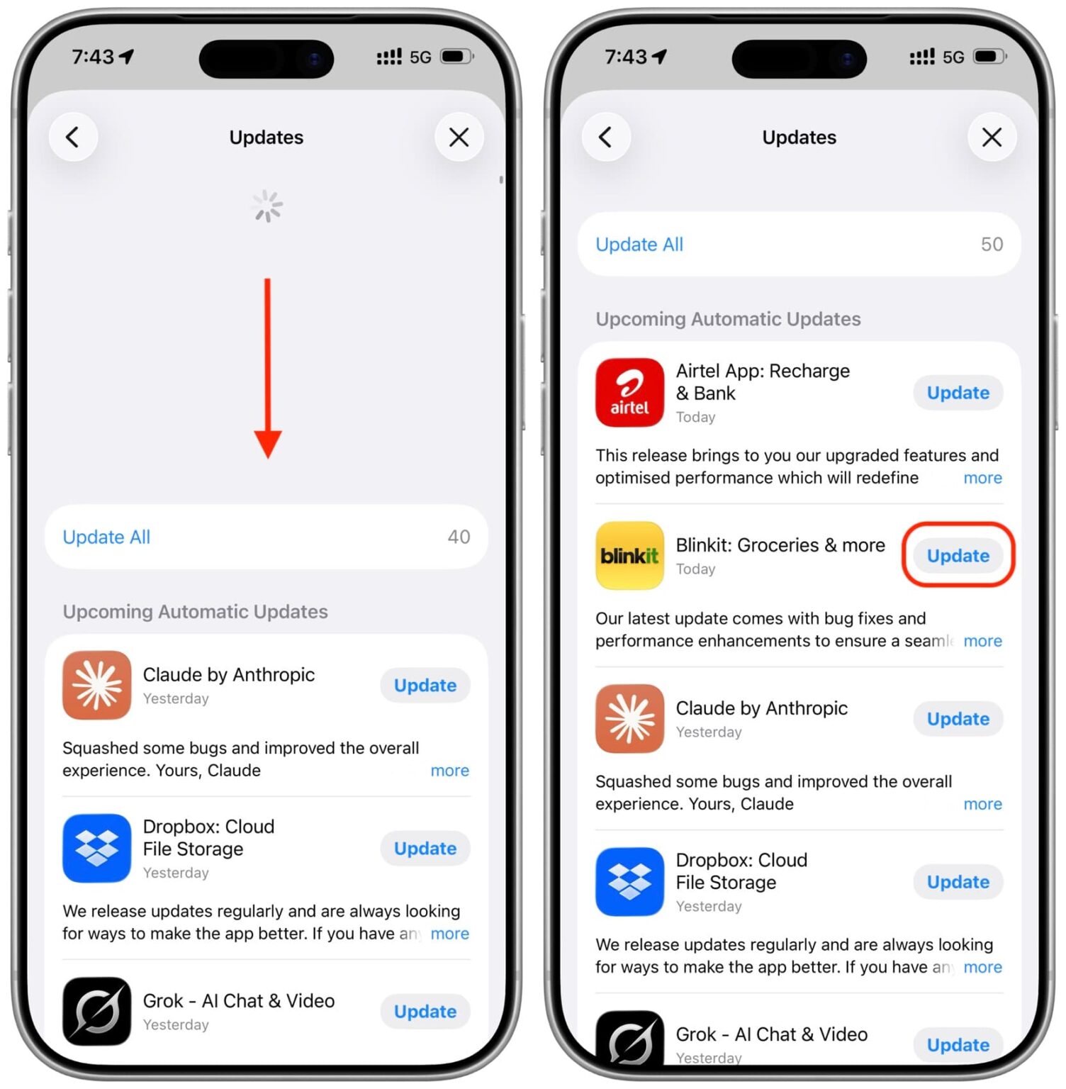 How to manually or automatically update iPhone and Watch apps
