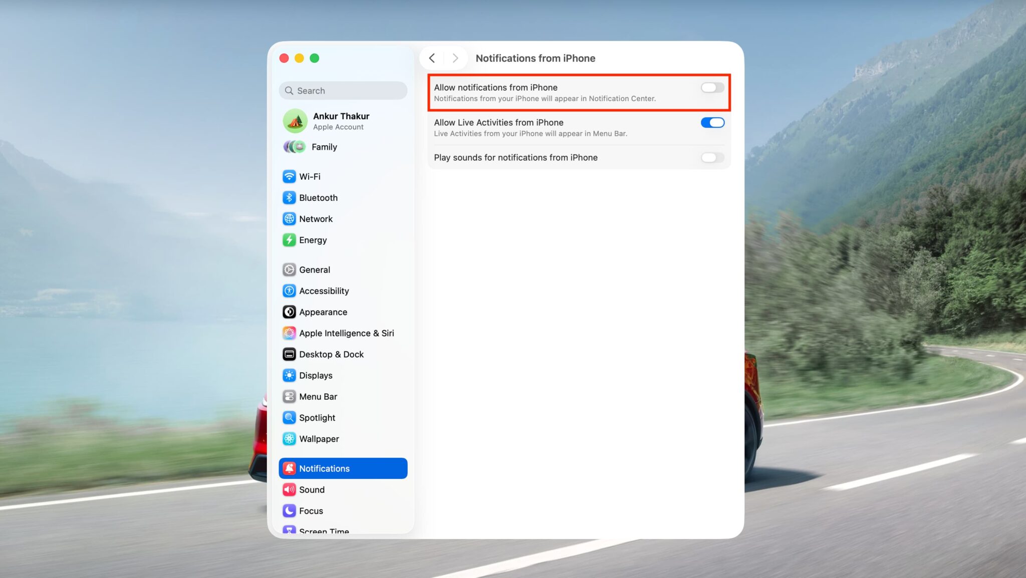 How to stop iPhone app notifications from showing on Mac