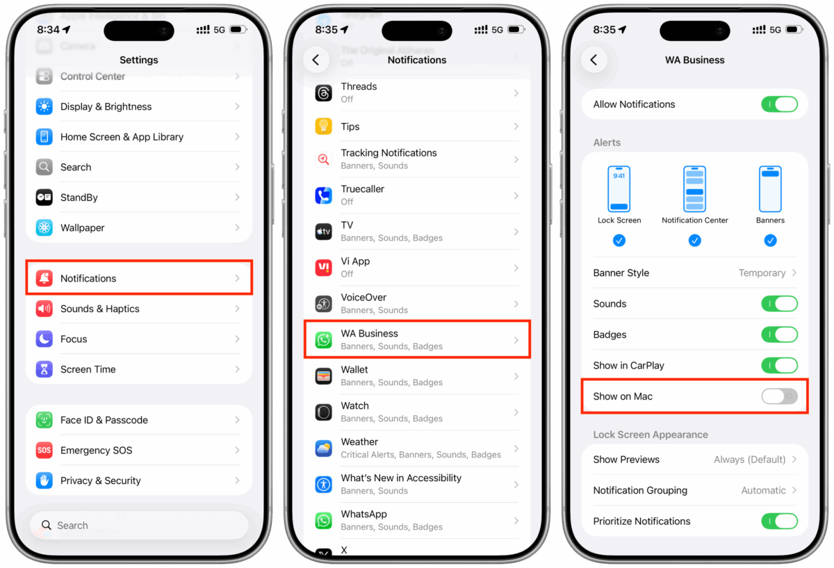 How to stop iPhone app notifications from showing on Mac