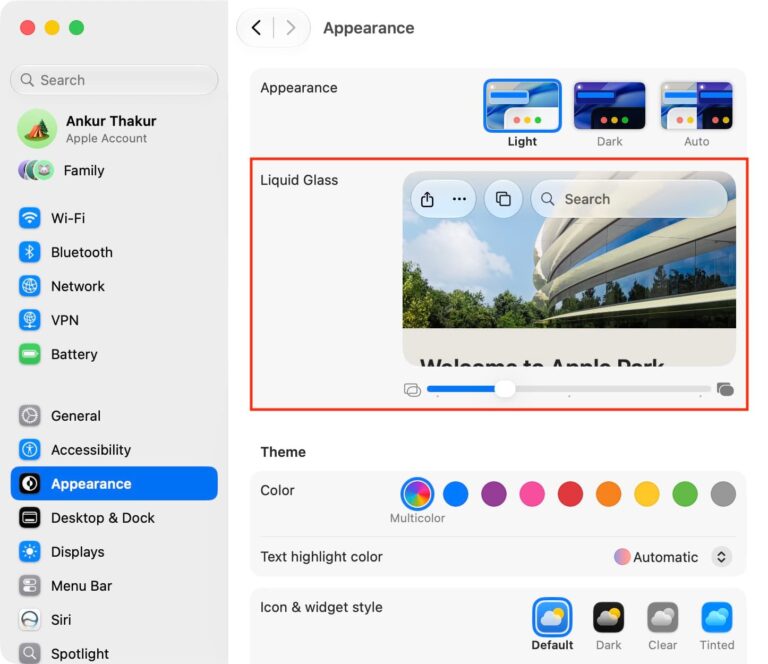 How to change the Liquid Glass level in iOS 27 & macOS 27