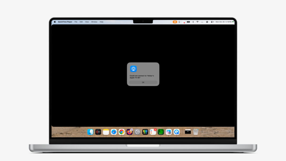 Fix Apple TV screenshot and recording issues on Mac